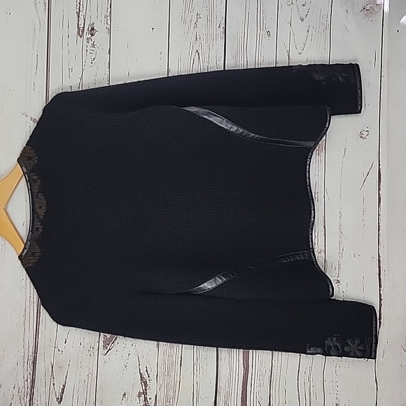 Bogner Wool & Leather Sweater - Picture 7 of 9